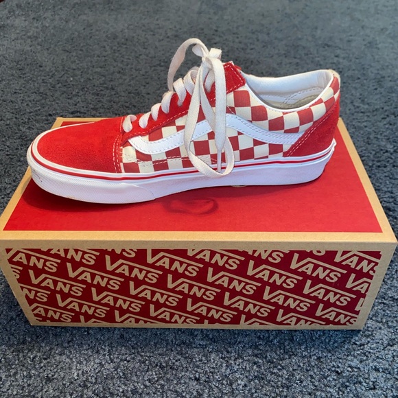checkers old skool vans